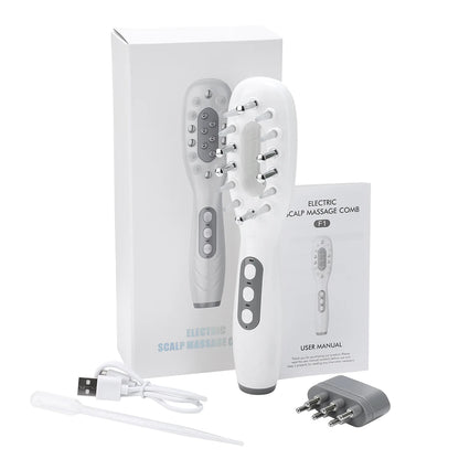 ScalpFlow Pro – EMS LED Scalp Massager Comb with Oil Applicator