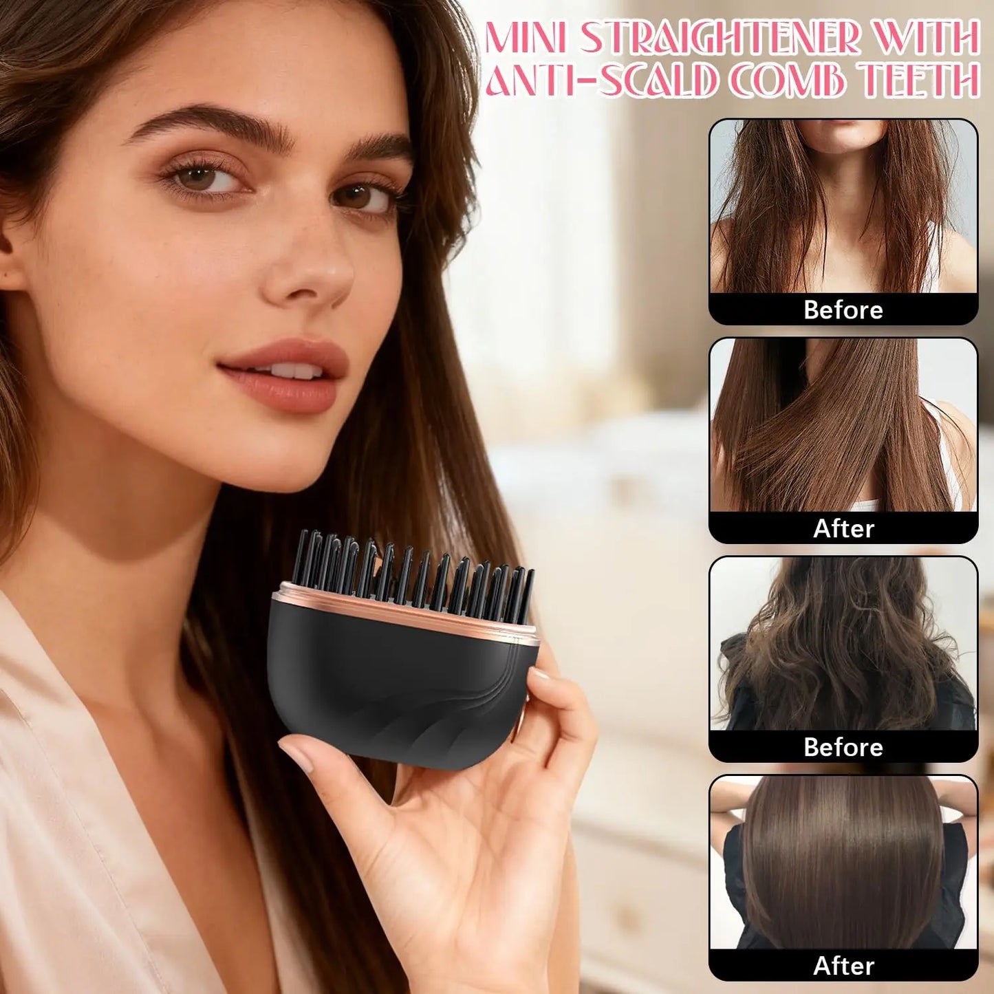 MiniSilk – Portable Cordless Hair Straightener Brush
