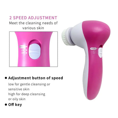 DermaClean – 5-in-1 Electric Facial Cleansing Brush