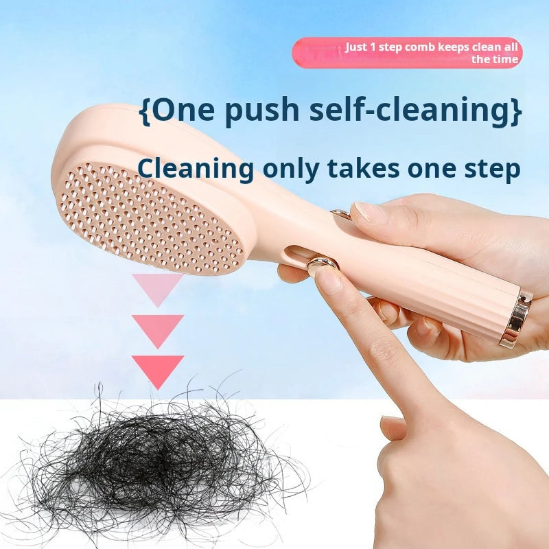 SilkDetangle – Self-Cleaning Anti-Static Hair Brush