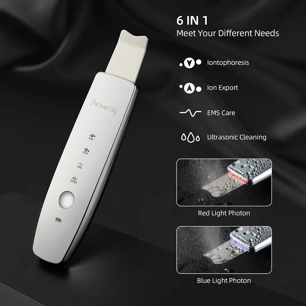 LumiSpatula – 6-in-1 Ultrasonic EMS Skin Scrubber