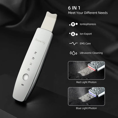 LumiSpatula – 6-in-1 Ultrasonic EMS Skin Scrubber